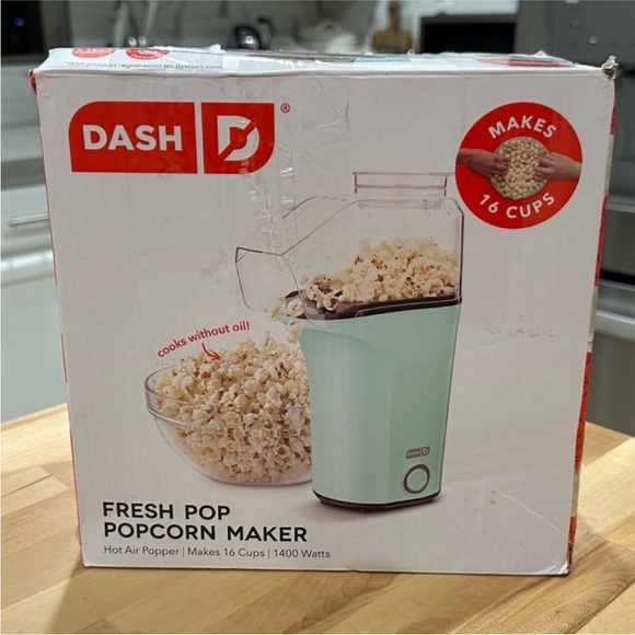 New! DASH Fresh Pop Hot Air Popcorn Maker Makes 16 Cups - Picture 4 of 16